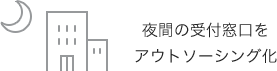 アウトソーシング化により、夜間の受付窓口を新設